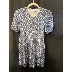 ZARA Girls 11–12 Short Sleeve Floral Dress‎ • Blue Cottagecore Summer Cute